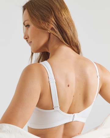 Miss Mary of Sweden Broderie Anglaise Cotton Non Wired Bra White