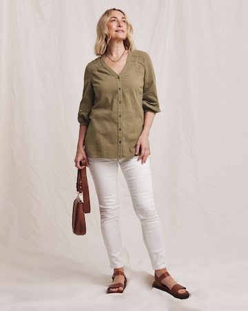 Julipa Textured Lace Trim Blouse