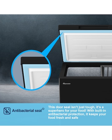 Fridgemaster MCF100EB 97L Freestanding Chest Freezer - Black - E Rated