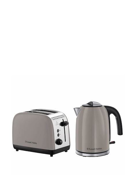 Russell Hobbs Classics Kettle & 2 Slice Toaster Bundle Mocha