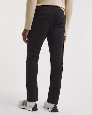 Black Straight Fit Stretch Jeans
