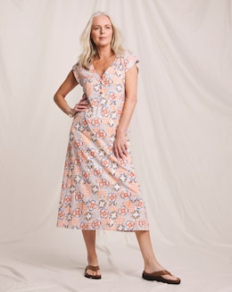 Julipa Pure Cotton Slub Printed Midi Dress