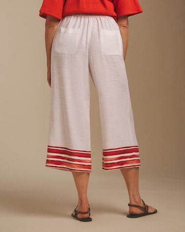 Julipa Cropped Printed Linen Trousers