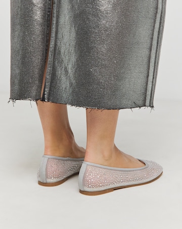 Luminous Embellished Mesh Ballet Flats - Extra Wide Fit (EEE)