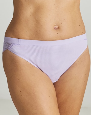 Pretty Secrets (3 Pack) Harper Lace Rib Midi Brazilian Knickers