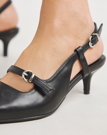 Harriet Pointed Toe Slingback Shoes - Wide Fit (E)