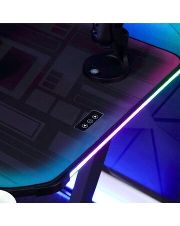X Rocker Lumio XL Gaming Desk with 3 Sided App-Controlled LED Lighting