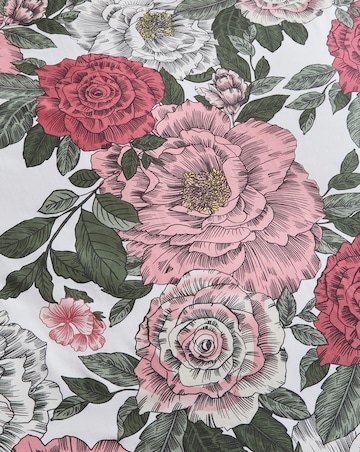 Florence Floral Cotton Blend Reversible Duvet Cover Set