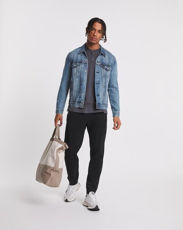 Long Sleeve Grandad T-Shirt Long Length- Charcoal