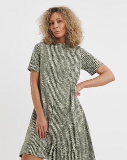 Cotton Slub A-Line Swing Dress