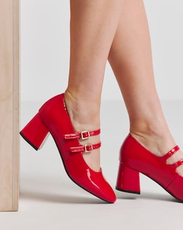 Kody Mary Jane Block Heeled Shoes - Wide Fit (E)