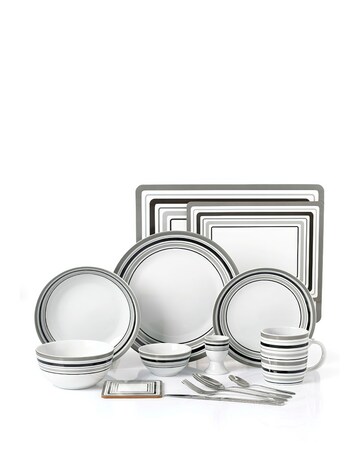 Waterside Brompton Grey 80 Piece Dinner Set