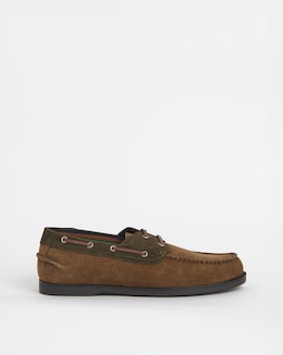 Suede Boat Shoe Wide