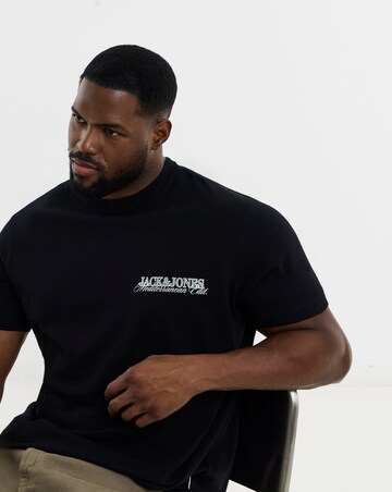 Jack & Jones Cassis Sketch Back Print T-Shirt - Black