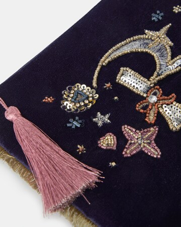 Accessorize Initial Velvet Pouch