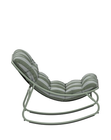 Charles Bentley Green Stripe Rocking Chair