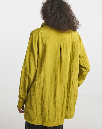 Simply Be Crinkle Satin Oversized Long Sleeve Shirt
