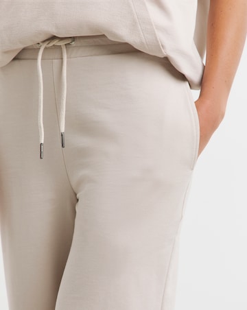 Simply Be Stone Reverse Loop Back Detail Wide leg Jogger