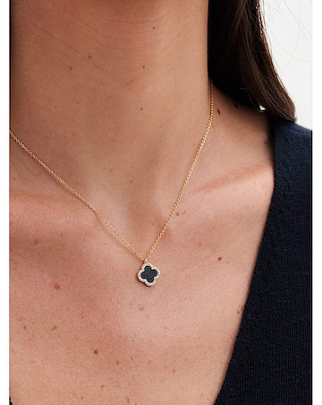 Jon Richard Jet Clover Necklace