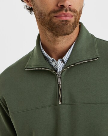 Folio Interlock 1/4 Zip Sweatshirt-Khaki