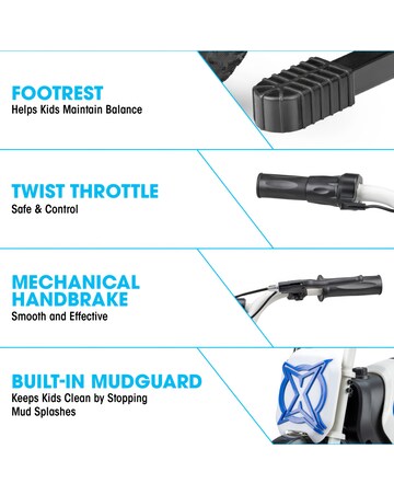 Xootz Cobolt E-Bike, Kids Electric 12V Ride-On Motorbike