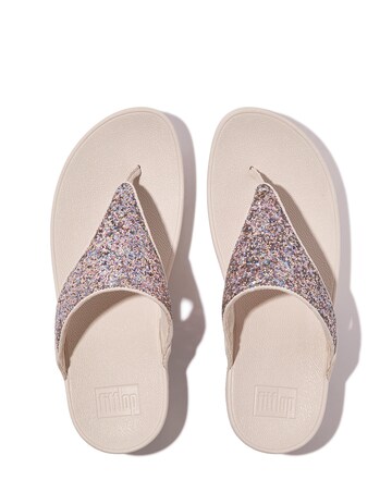 Fit Flop Rose Lulu Glitter Toe-Post Sandals -Standard Fit (D)