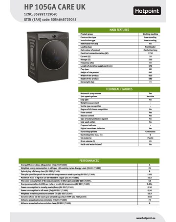 Hotpoint HP 105GA CARE UK Fabric Care Washing Machine - Grey