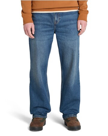 Timberland Sandown Pocket Embroide Tree Logo Denim Jeans - Blue