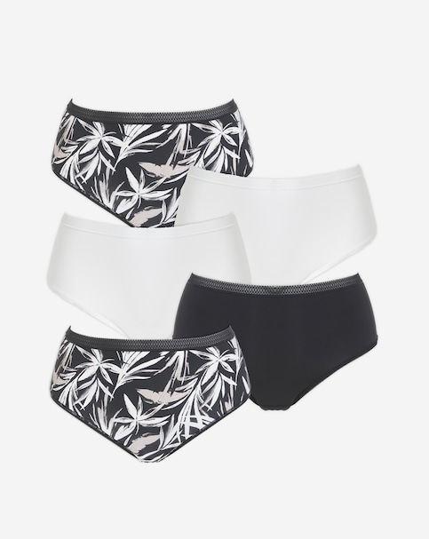 Pretty Secrets (5 Pack) Micro Midi Brief Knickers Mono