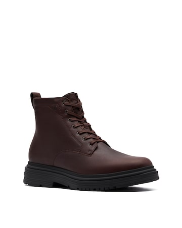 Clarks Badbury Hi Wp Boots - Brown Leather