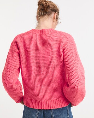 Ribbed V Neck Cardigan