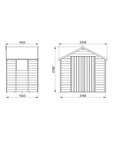 4LIFE Apex Shed 7x5 - Double Door - 2 Window (Home Delivery)