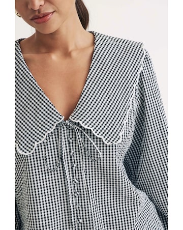 Nobody's Child Gingham Check Blouse