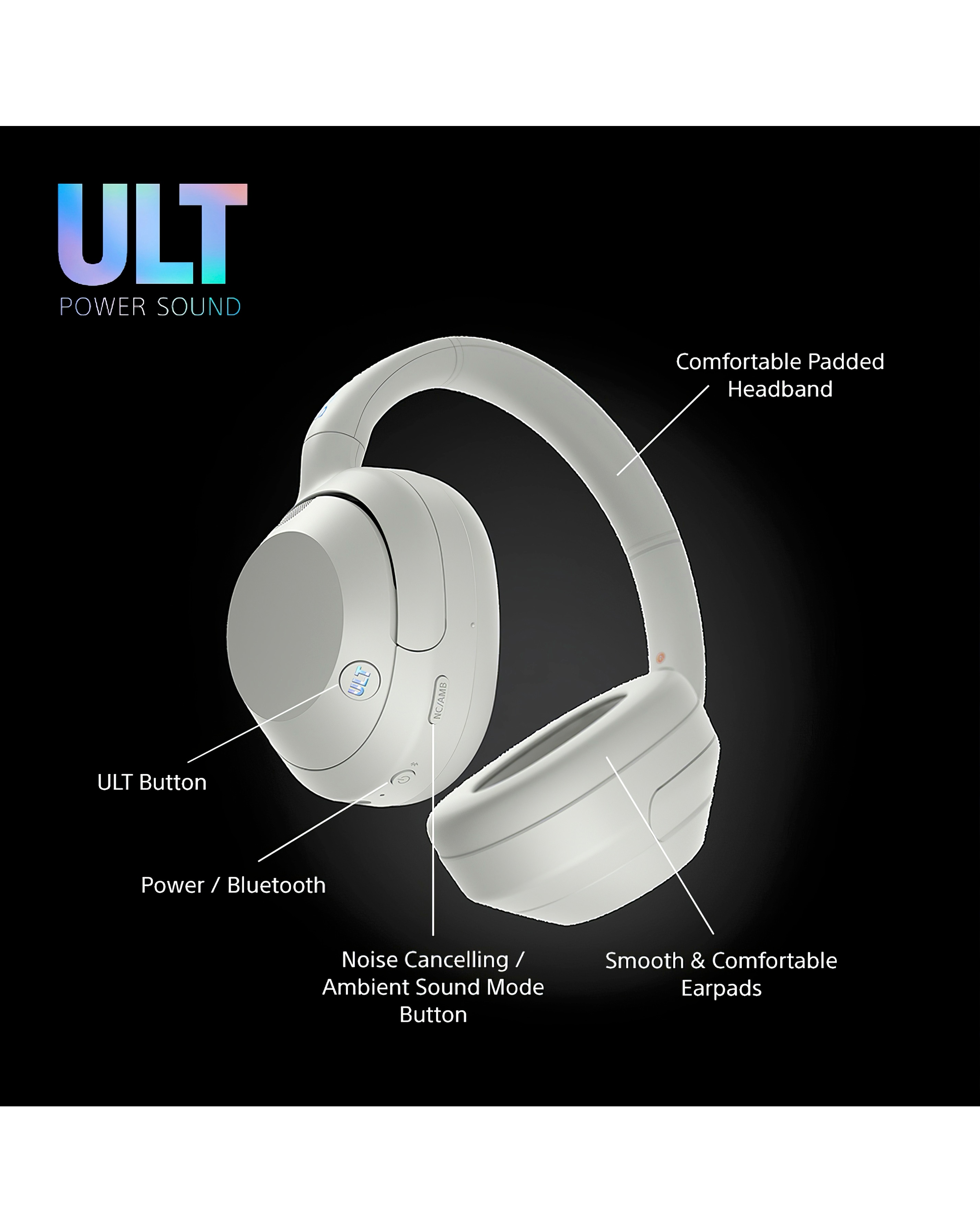 Sony ULT WEAR Wireless Over-Ear Headphones - White | Ambrose Wilson