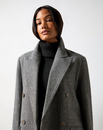 Ro&Zo Herringbone Double Breasted Overcoat