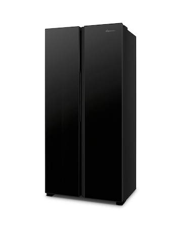 Fridgemaster MS83430EB 80cm American Fridge Freezer - Black
