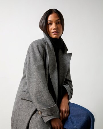 Ro&Zo Herringbone Double Breasted Overcoat