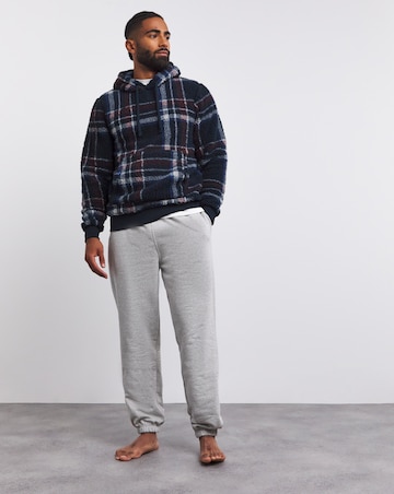 Borg Check Fleece Lounge Hoodie