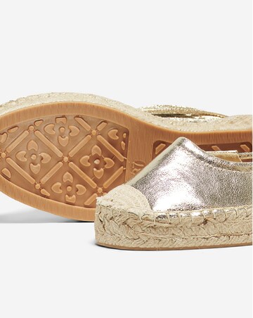 Only Emma Metallic Espadrille Standard Fit With Lace Up Ankle Tie