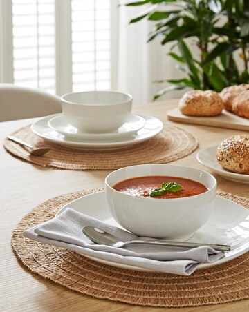 White Porcelain Essentials 12 Piece Dinner Set