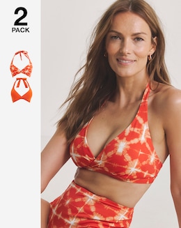 Value 2 Pack Halter Neck Bikini Tops