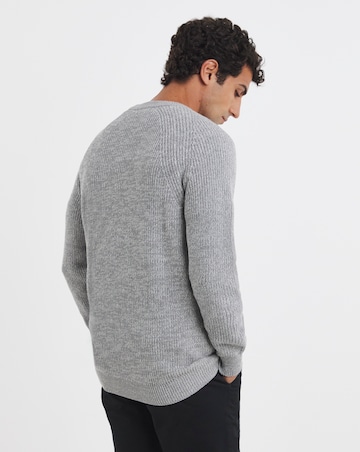 Cotton Twist Crew Neck Knitted Jumper