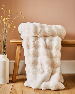 Gray &amp; Osbourn Bubble Faux Fur Throw