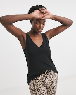 Pure Cotton Black Reversible Vest