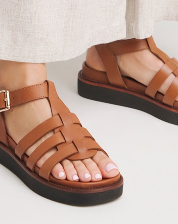 Adelaide Leather Fisherman Chunky Sandals - Wide Fit (E)