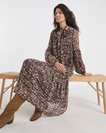 Tie Neck Georgette Maxi Dress
