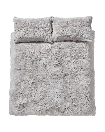Catherine Lansfield Cuddly Duvet Set Silver