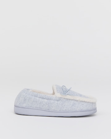 Melody Full Slipper With Bow - Wide Fit (E)