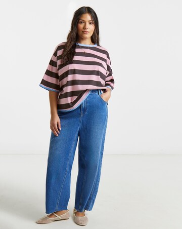 Blue Stripe Whipstitch T-Shirt