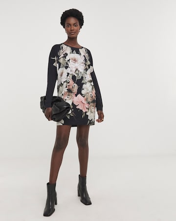 Religion Rose Graphic Print Jersey Dress